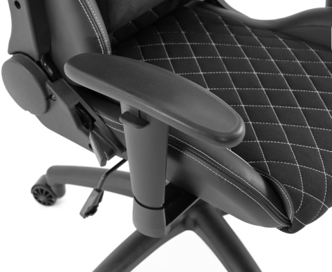 Materiałowy Fotel PHANTOM: Medium Size – Czarny Diamond White