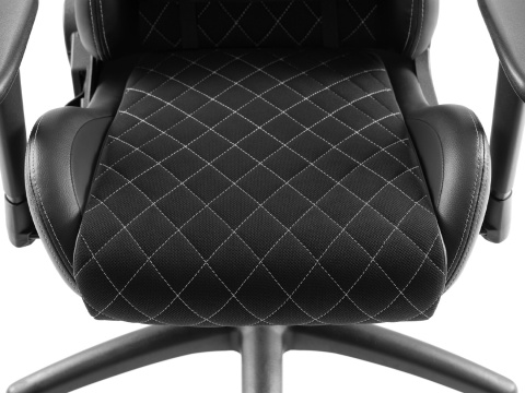 Materiałowy Fotel PHANTOM: Medium Size – Czarny Diamond White
