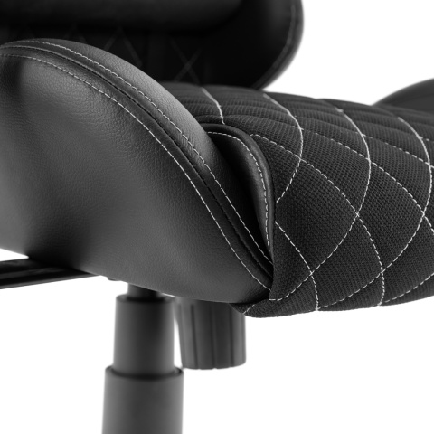 Materiałowy Fotel PHANTOM: Medium Size – Czarny Diamond White