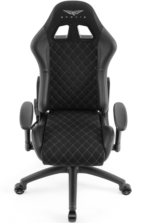 Materiałowy Fotel PHANTOM: Medium Size – Czarny Diamond White