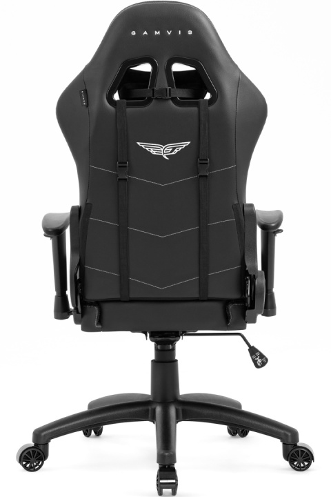 Materiałowy Fotel PHANTOM: Large Size – Czarny Diamond White